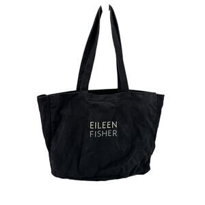 Eileen Fisher Black Canvas Tote Bag